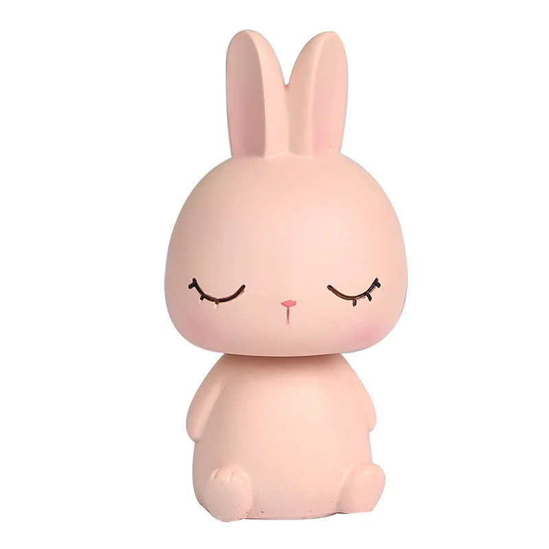 

Cute Bunny Ornaments Decoration Home Decor Kawaii Resin Embellishments Bedroom Living Room Desktop Supplies