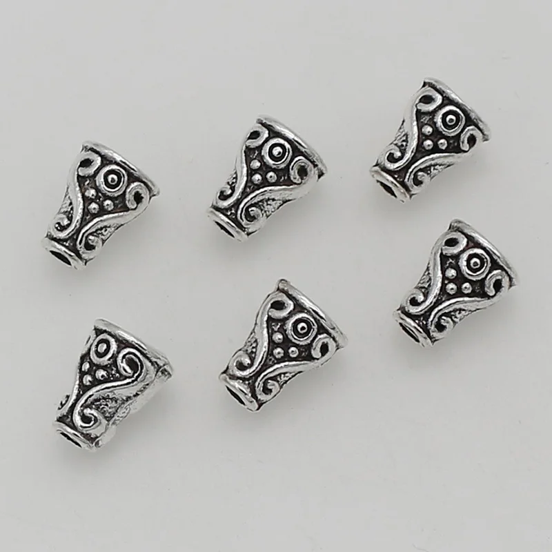 

50pcs/lot Classic Antique Silver Tower Tassel Caps Cover Handmade Earrings Pendants Bead Caps Spacer DIY Jewelry Accessories