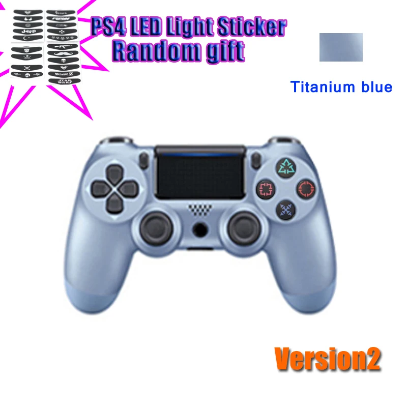 Titanium blue Новая версия 2 4,0 контроллер для SONY PS4 Геймпад для Play Station 4 джойстик Беспроводная консоль для PS3 для Dualshock - Цвет: Titanium blue