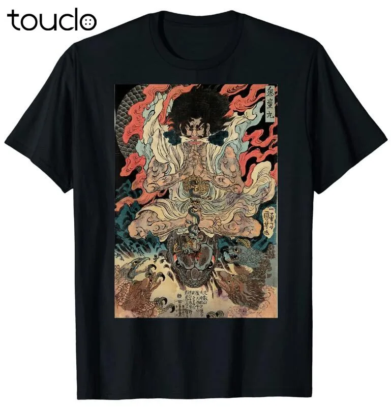 

New Japanese Vintage Artwork Tengu Gods Defeat The Evil Snake T-Shirt Unisex S-5Xl
