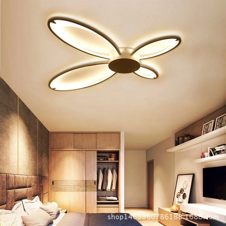 Простая индивидуальная Светодиодная потолочная лампа с бабочкой Современная