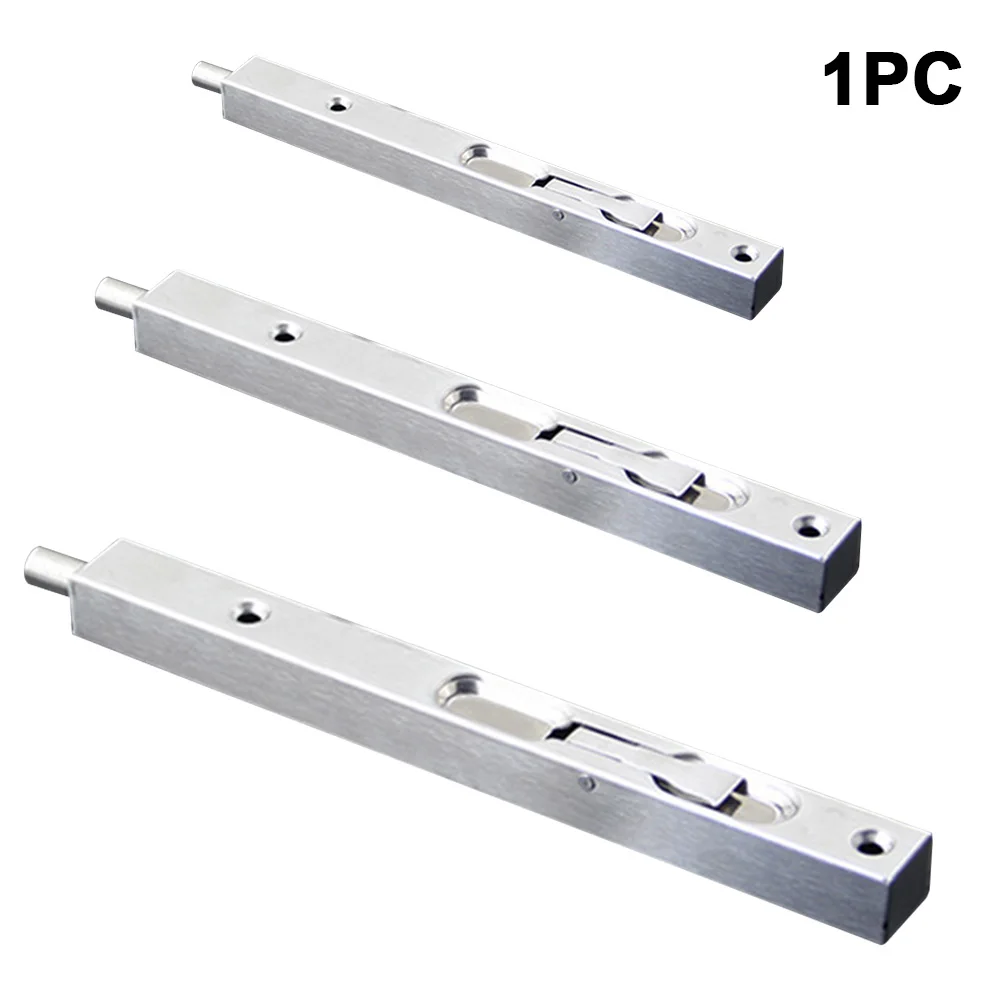 Security Gate Home Lever Action Flush Latch Stainless Steel Guard Concealed Door Bolt Anti Theft Slide Lock With Screws Brushed |