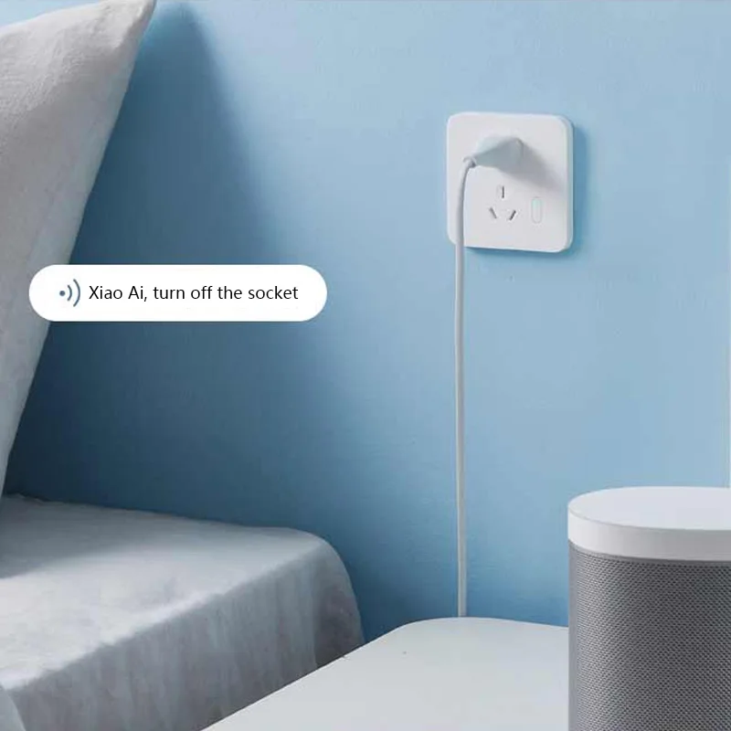 Xiaomi Mijia Smart Wall Power Socket Voice Control OTA Upgrade Intelligent Linkage Plug Sockets Home Outlet 250V Bedroom | Электроника