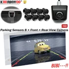 Koorinwoo парктроник Видео парковочный датчик Автомобильный датчик s 8 сигнализация система парковки фронтальная камера зеркальное изображение нормальный черный белый