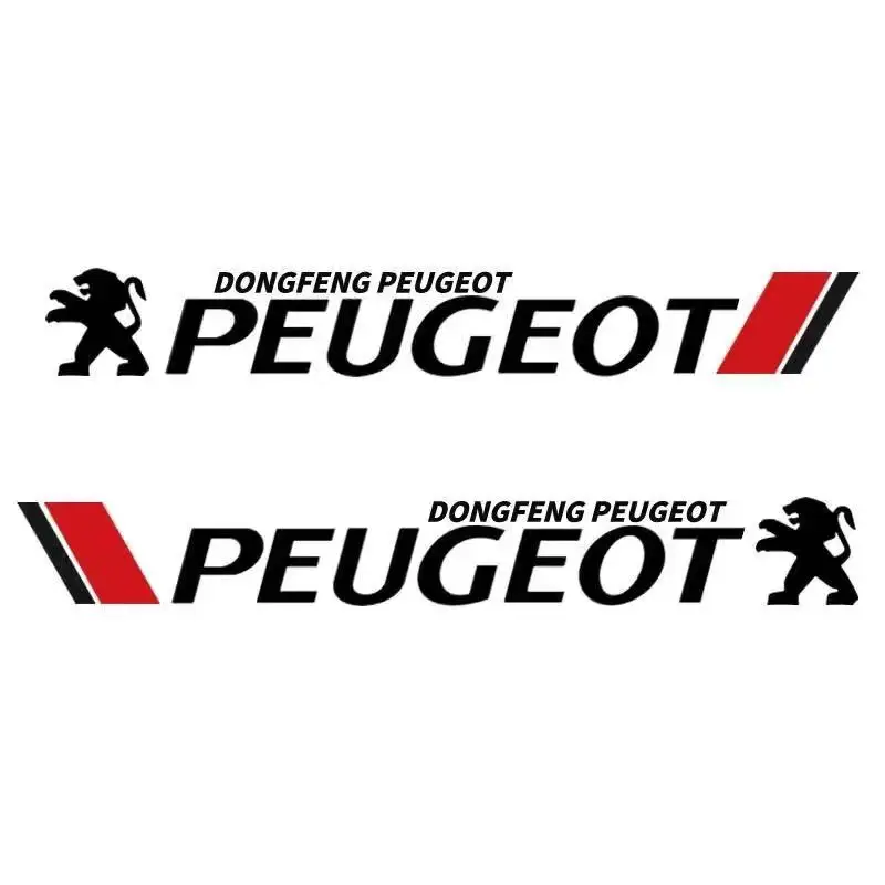 

Car Styling 2Pcs Door Side Body Decal Vinyl Skirt Emblem Stickers For Peugeot 206 207 208 301 307 308 406 407 408 508 607 2008