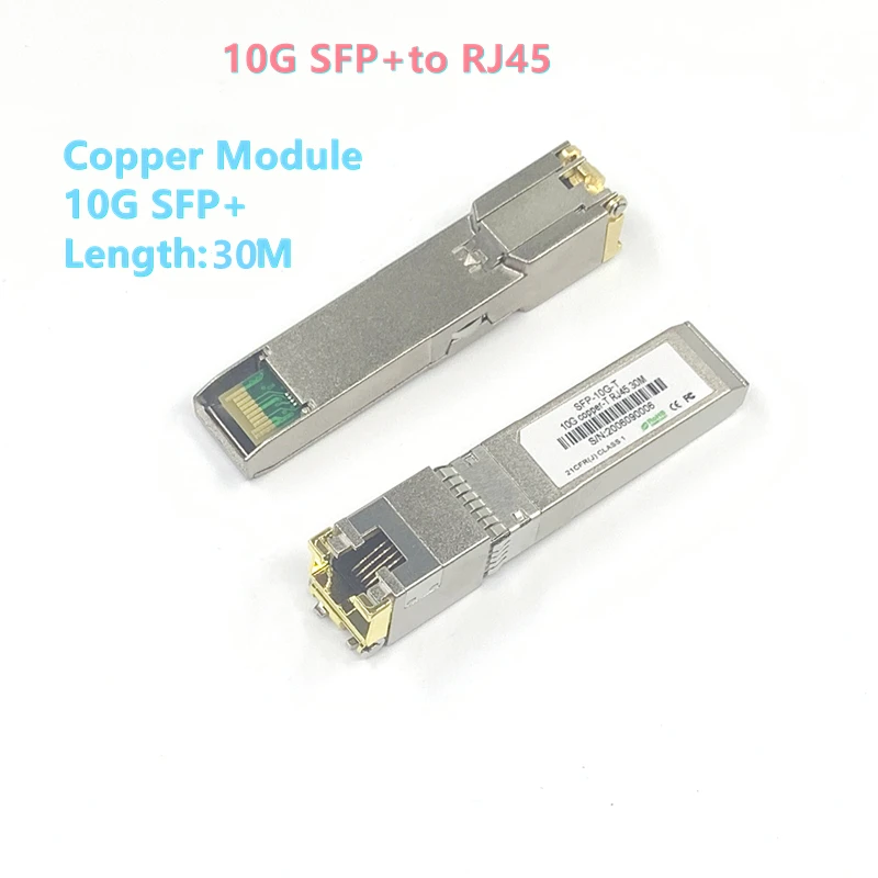 

10G Sfp + Naar RJ45 Koper Module 10Gb Sfp RJ45 Module Sfp Sfp +-T 10GBase-T Koper sfp 30M Voor Cisco Mikrotik Tp-Link D-Link