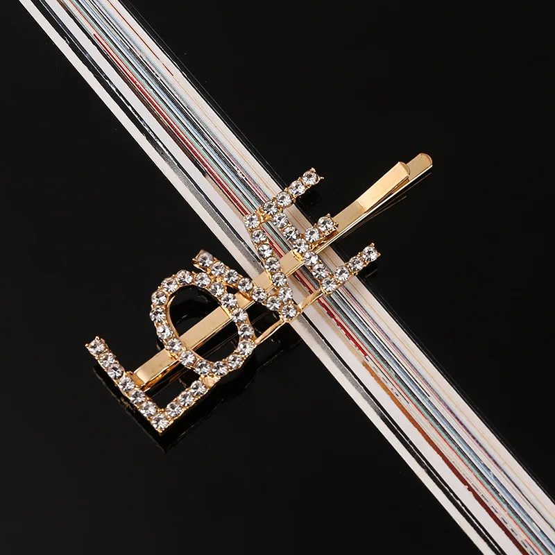 Женские заколки для волос с надписью модные шпильки-стразы аксессуары |