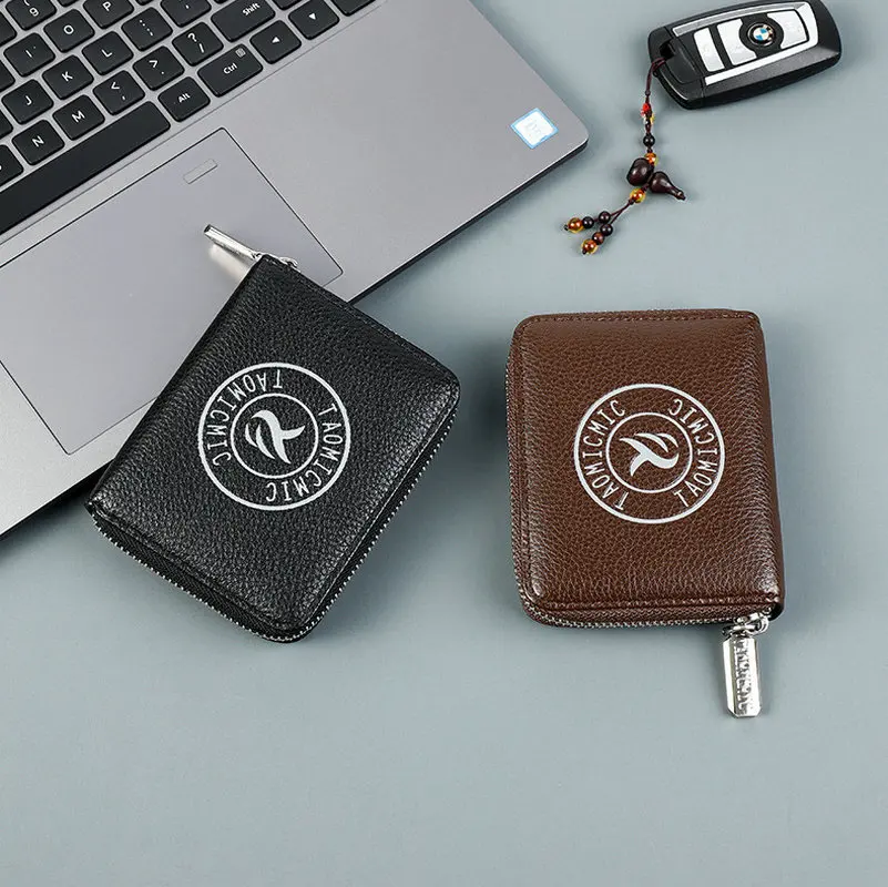 

BELLO TUTTI New Men PU Leather Coin Purse Money Clip Card&ID Holder Short Key Wallet Male Clutch Bag Change Pocket Handbag Black