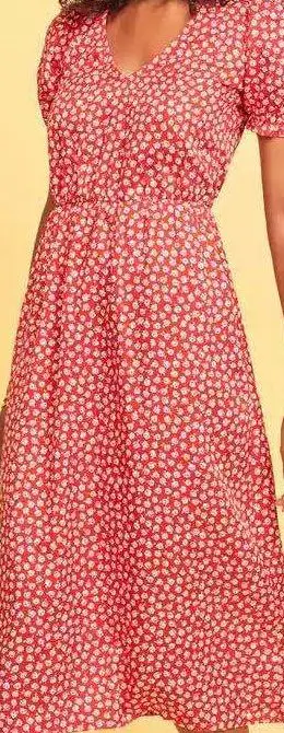 

Women Dress Autumn and Winter New Style Retro Printed V-neck Waist Dress