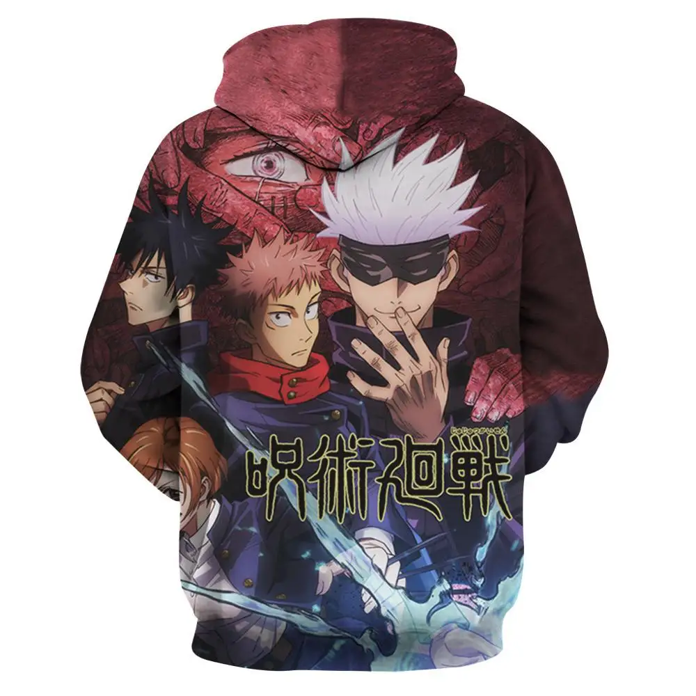 

New Jujutsu Kaisen Yuji Itadori Cosplay Costumes Fushiguro Megumi Hoodies Pullover Hooded Sweatshirt Jackets Coat Top