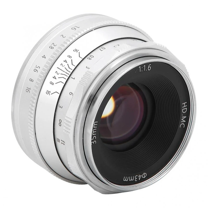 Микро объектив с фиксированным фокусом 35 мм F1.6 подходит для объектива Canon EOSM EF M