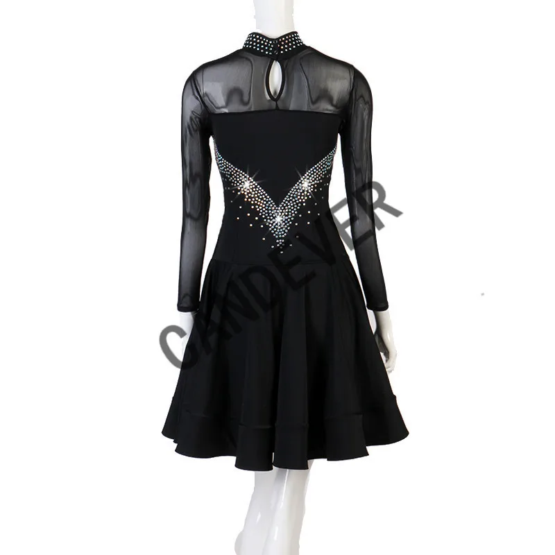 Новинка костюм для латинских танцев женское платье танцевальная одежда бальных