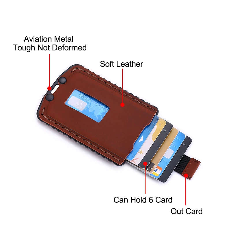 

DIENQI Rfid Leather Bank Credit Card Holder Wallet Men Cardholder Case 2021 New Male Pocket Slim Minimalist Wallet Nederlands