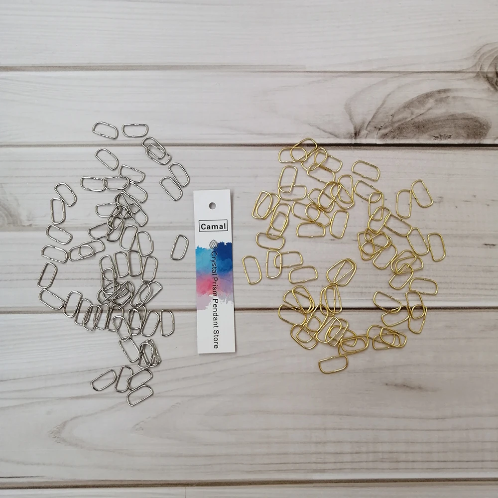 Camal 300 шт. 6x12 мм золотые/хромированные D-образные 304 нержавеющие кольца булавки