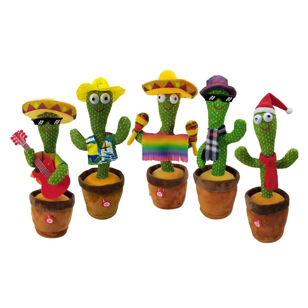 

Electronic Dancing Singing Talking Cactus Stuffed Plush Toy Decoration Gift Kids Funny Early Education Knitted Fabric Plush Toys