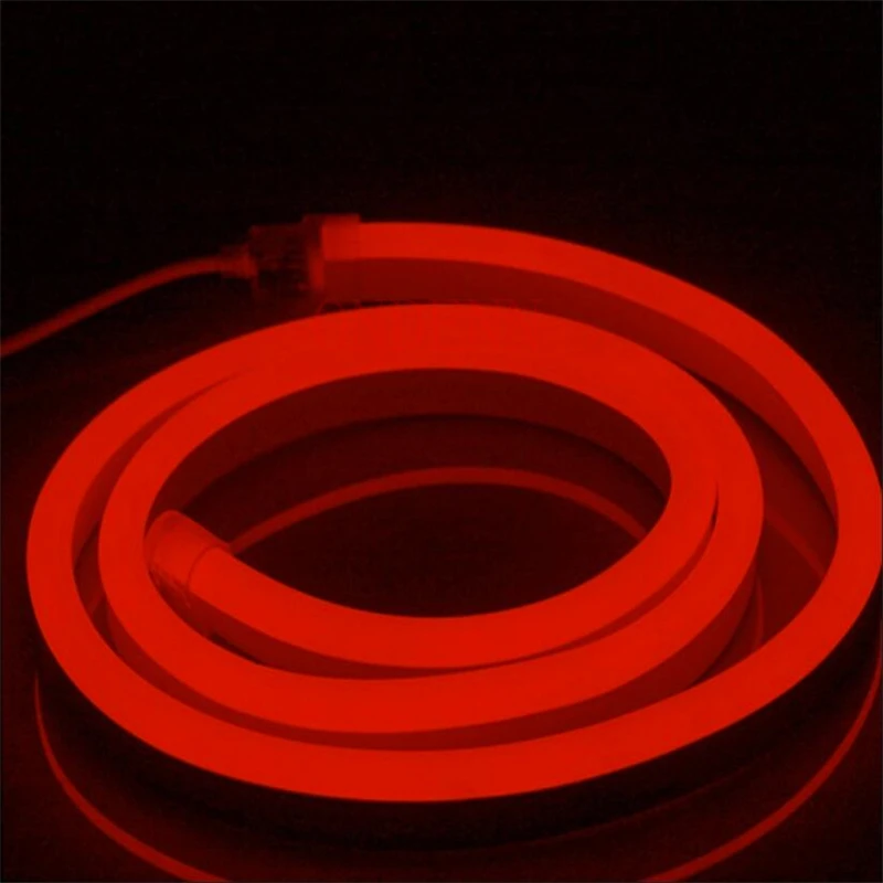 20 м светодиодный гибкие полосы светильник 220 V 240 SMD2835 неон flex трубки на открытом