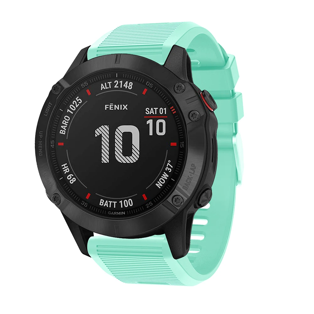 Браслет для Garmin Fenix6x Band 26 мм мягкий силиконовый сменный ремешок