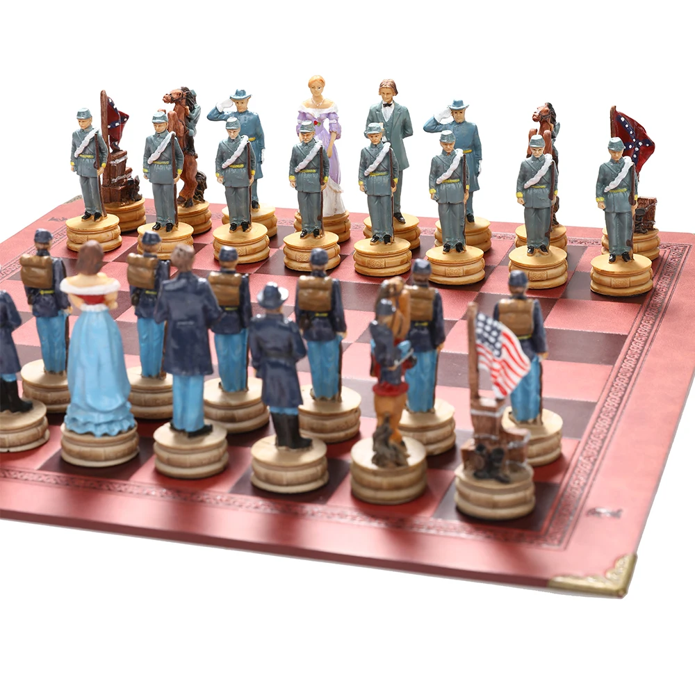 Hand-painted Independence War Resin Board Game Toy Table Luxury Knight Collection Gift With Chess Character Theme | Спорт и