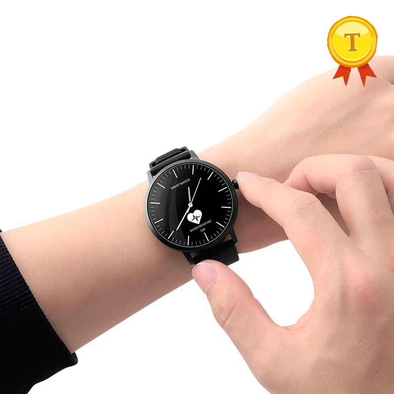 Новые прибытия smart watch Наручные часы в классическом стиле черного и белого цветов монитор сердечного ритма фитнес трекер сна Смарт-часы с мониторингом