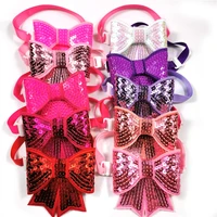 3050pcs valentines day style sequins shiny pet dog bow tie pet collar dog necktie for small medium dog grooming pet acessories