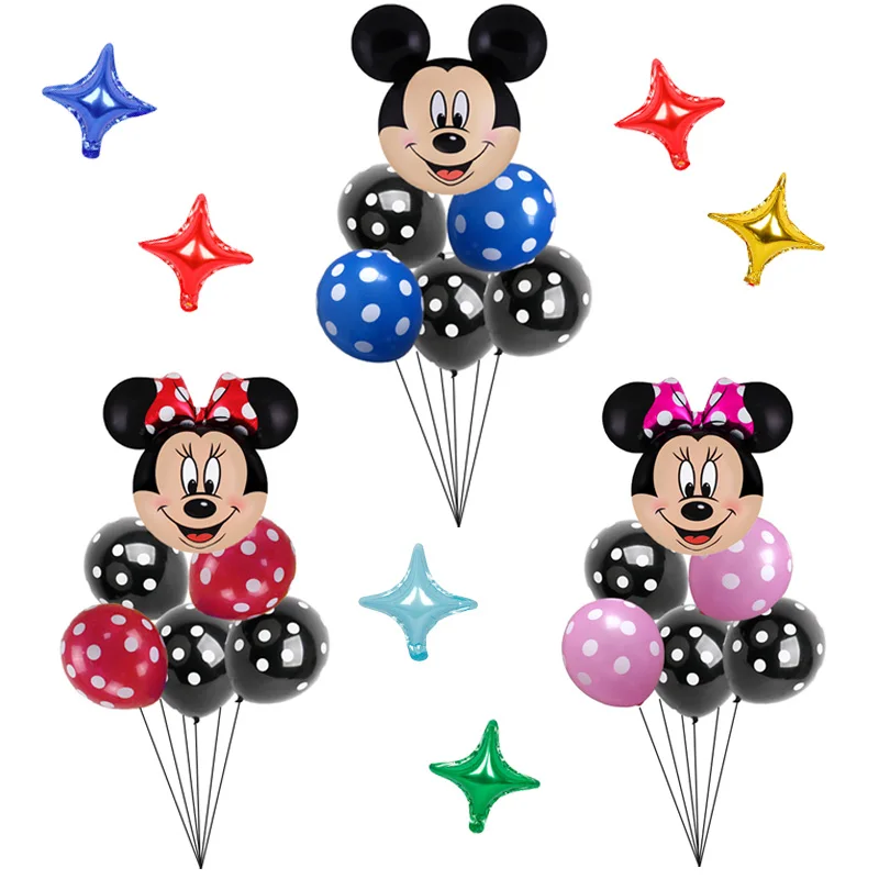 Воздушные шары из фольги в виде Головы Микки Мауса 7 шт. | Дом и сад