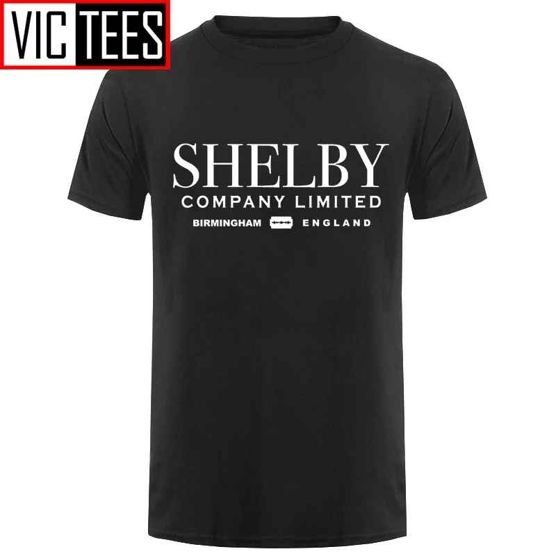 Mężczyźni Shelby Company Limited zainspirowany peaky blinders t-shirty z nadrukiem koszulka Humor koszulka z okrągłym dekoltem czarny styl