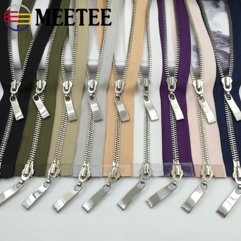 Meetee 1 шт. 80/100/120 см зеркальная молния золотые двойные молнии Слайдеры для курток