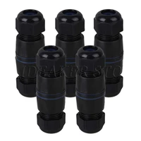 15pcs rj45 coupler waterproof ip68 cable wire connector protection m25 gland no shield double cable use outdoor equipment