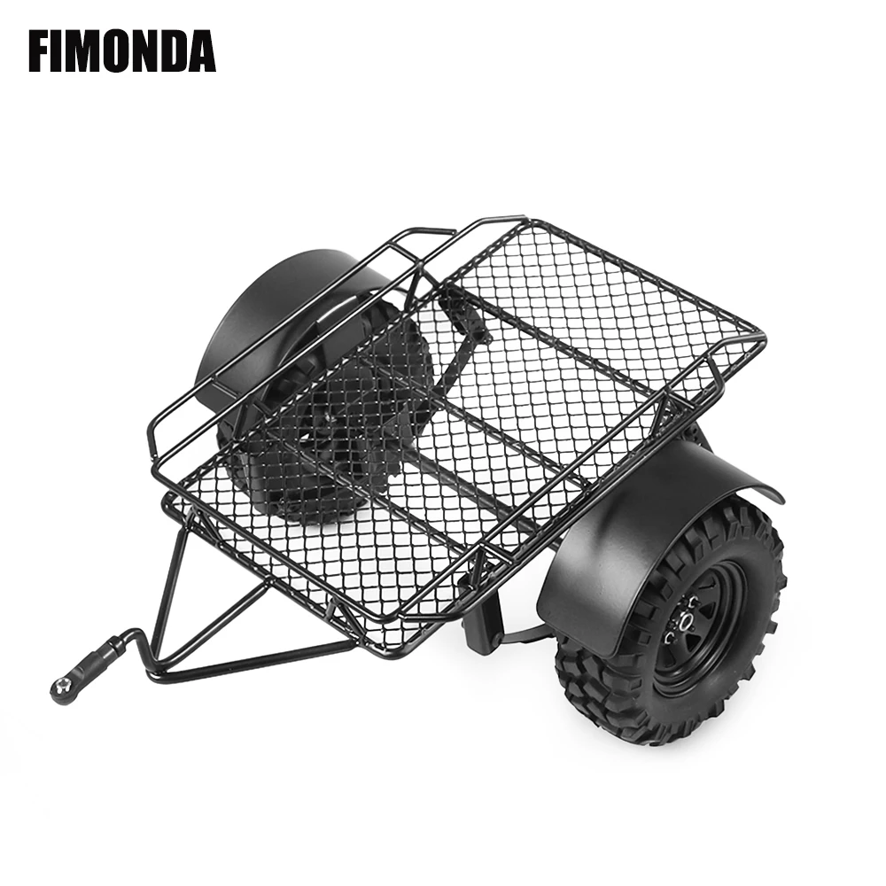 Металлический Сцепной прицеп с креплением на радиоуправлении для 1/10 RC Crawler Traxxas