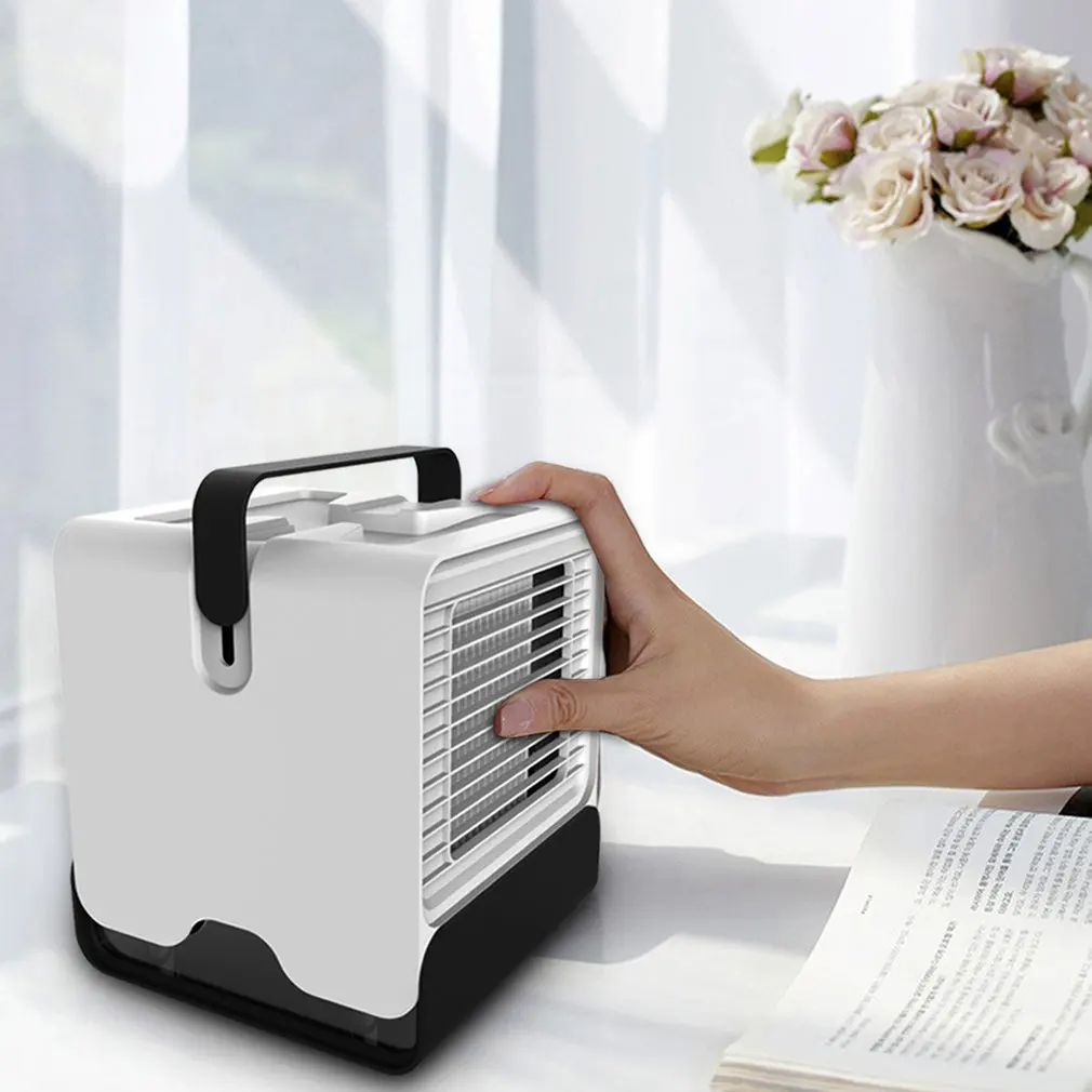 

USB air cooler Mini Portable Air Conditioner Humidifier Purifier Light Desktop Air Cooling Fan for Office Home