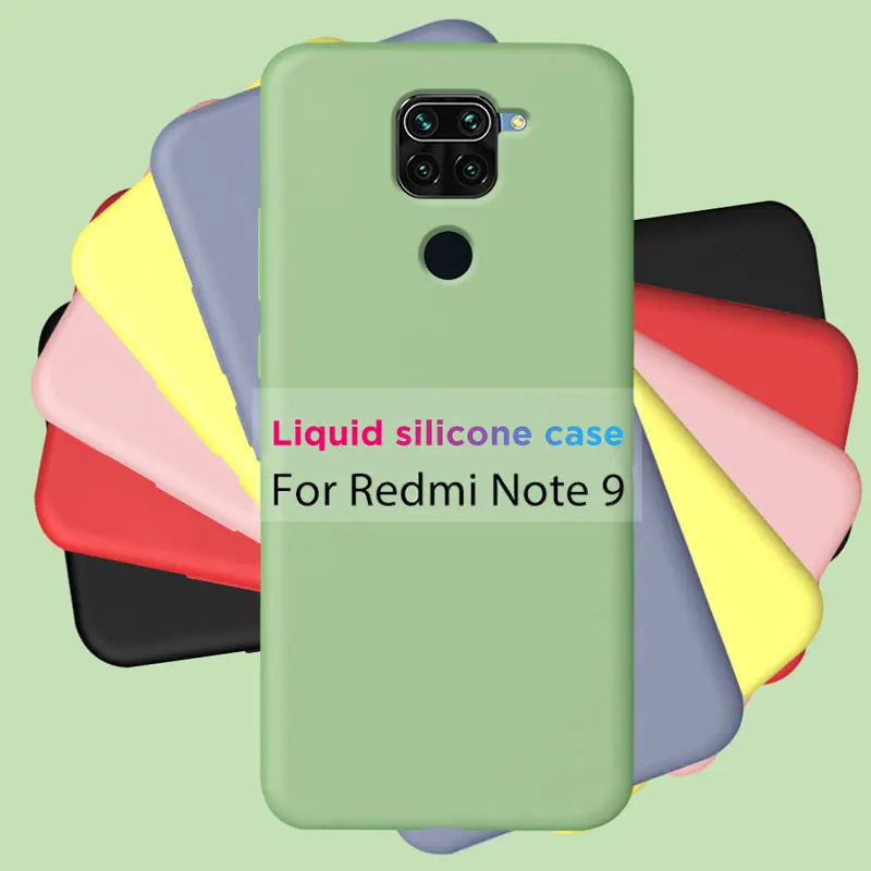 Чехол из жидкого силикона для Xiaomi Redmi Note 9 8 7 Pro Max 9S T мягкий тонкий чехол 9A 8A |