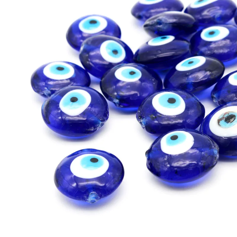 20 мм Королевский синий круглый бисер от сглаза полосы Бусины разделители из