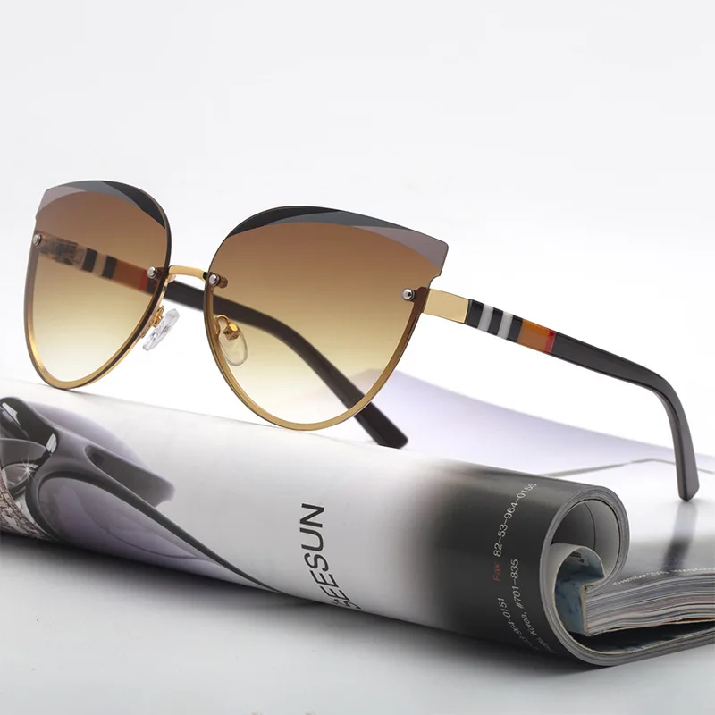 

New Sunglasses For Couple Personality Sunglasses Cat's Eye Trendy Online Celebrity Fashion Street European And American Style