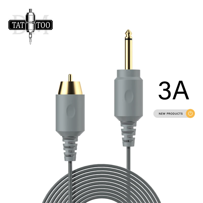 

Professional 3A Tattoo Clip Cord Fireproof Silicone RCA Interface Power Cord 2M Soft Tattoo Cable Supplies for Tattoo Machine