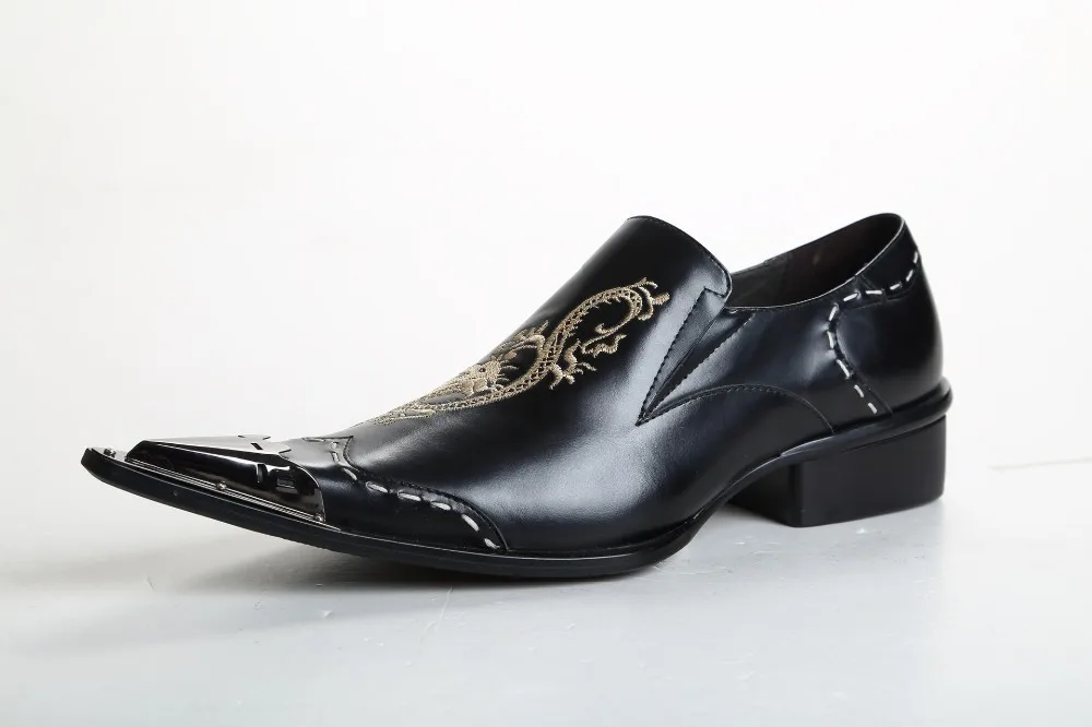 Christia Bella китайский Стиль человек с вышивкой Обувь из натуральной кожи Большой