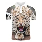 Мужская рубашка-поло, с 3D-принтом, с коротким рукавом, с отложным воротником