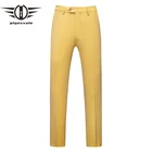 Брюки мужские деловые, темно-зеленые, желтые, P21