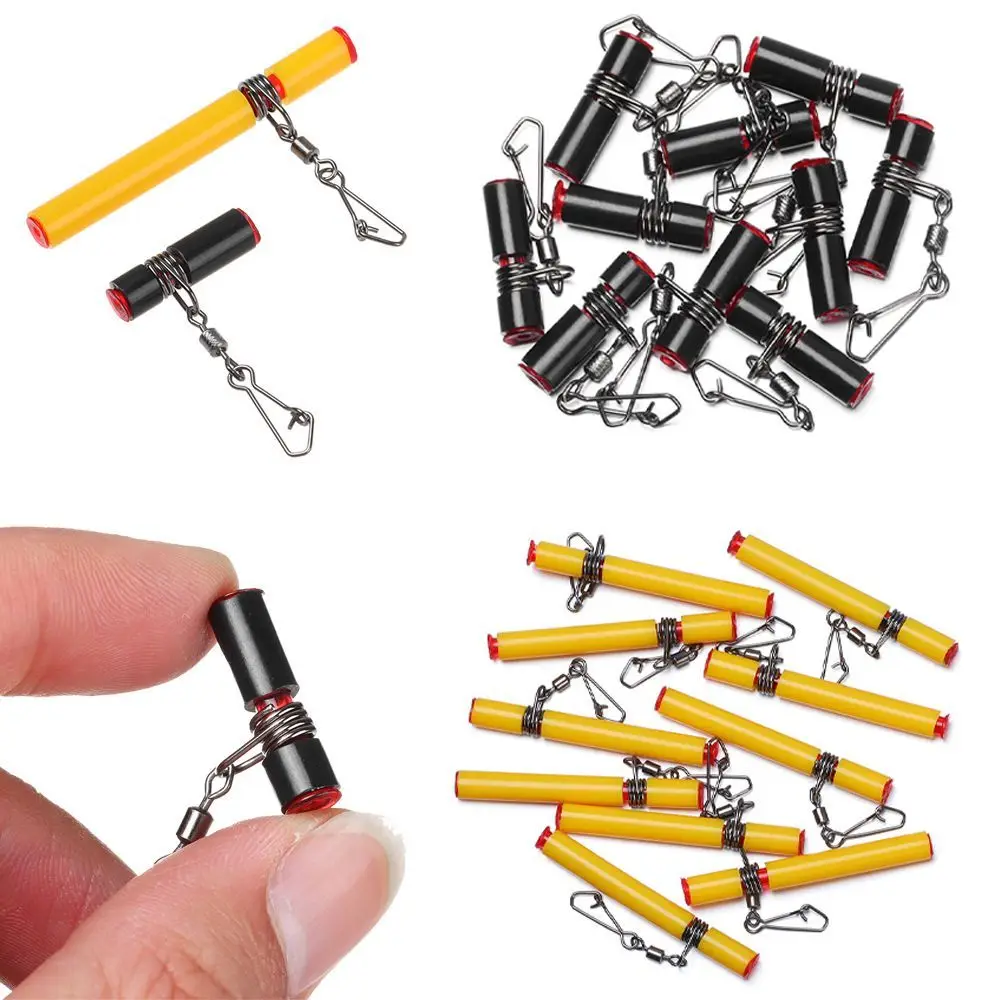

10PCS Sea Fishing Balance Black Plastic Head Strong Snap String Hooks Bracket Anti-winding Saltwater Fishing Tackle Accessories