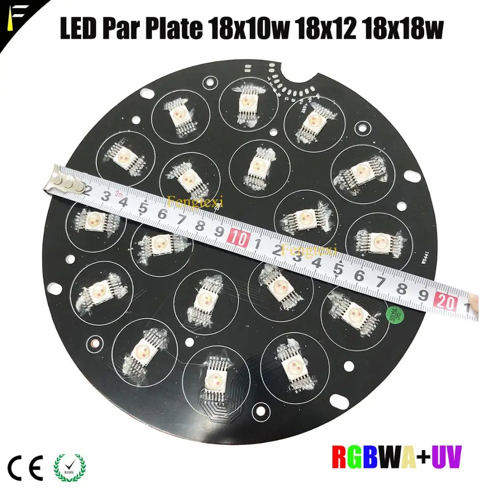 Светодиодный 54*3 Вт светодиодный 18x12 Вт 18x15 Вт 18x18 Вт RGB 3в1 RGBW 4в1 RGBWA 5в1 RGBWA+ УФ 6в1 светодиодный бисер с алюминиевой пластиной диск не водонепроницаемый