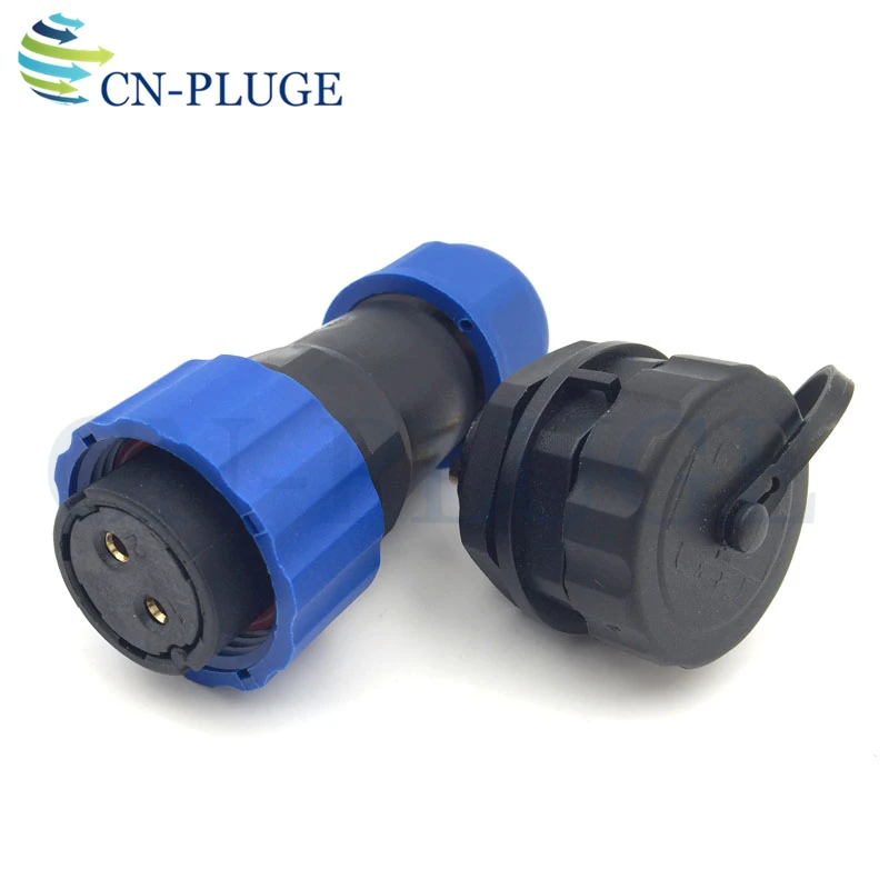 Водонепроницаемый 2 контактный соединитель SP20 IP68 авиационный кабельный разъем