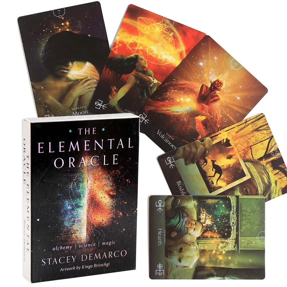 

Elemental Oracle Card Alchemy Science Magic Rockpool Oracle Card Series Tarot Deck Game New For Beginners With Guidebook Game