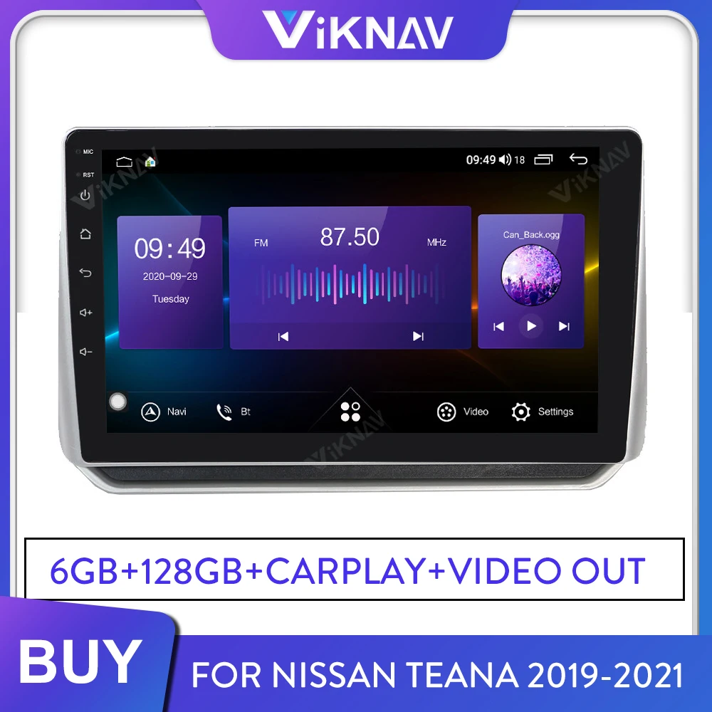 Автомобильный мультимедийный плеер с GPS навигацией для Nissan Teana 2019 2021