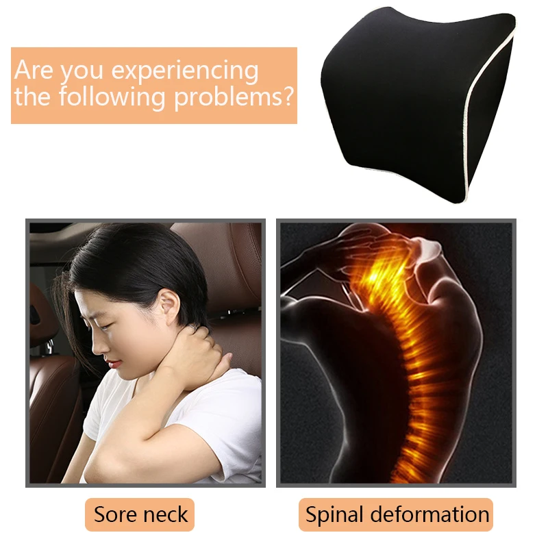 Универсальная автомобильная подушка для подголовника с эффектом памяти