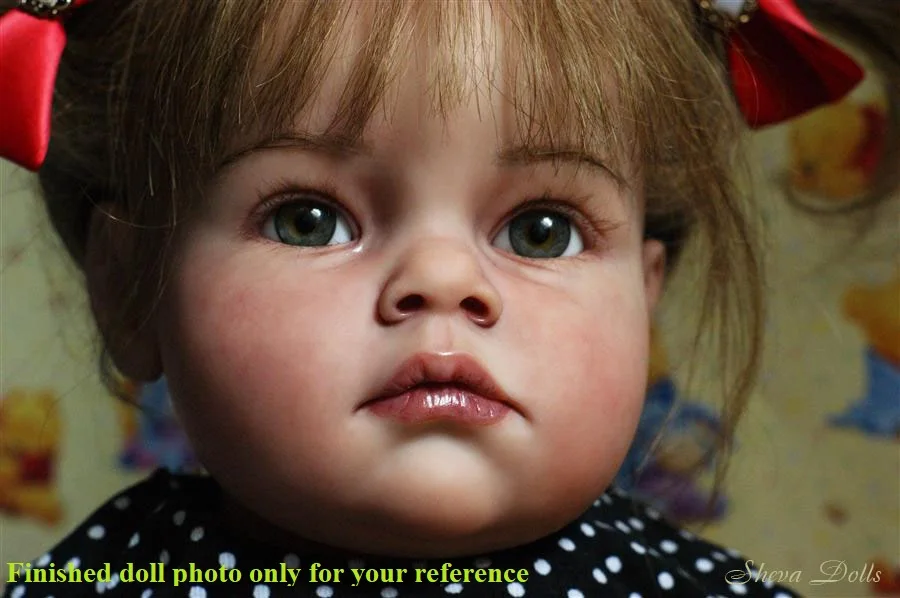 NPK 28 дюймов Tatiana reborn Baby doll kit DIY Неокрашенная пустая кукла набор Мягкий силиконовый винил