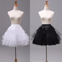 top quality stock white black ballet petticoat tulle ruffle short crinoline bridal petticoats lady girls child underskirt