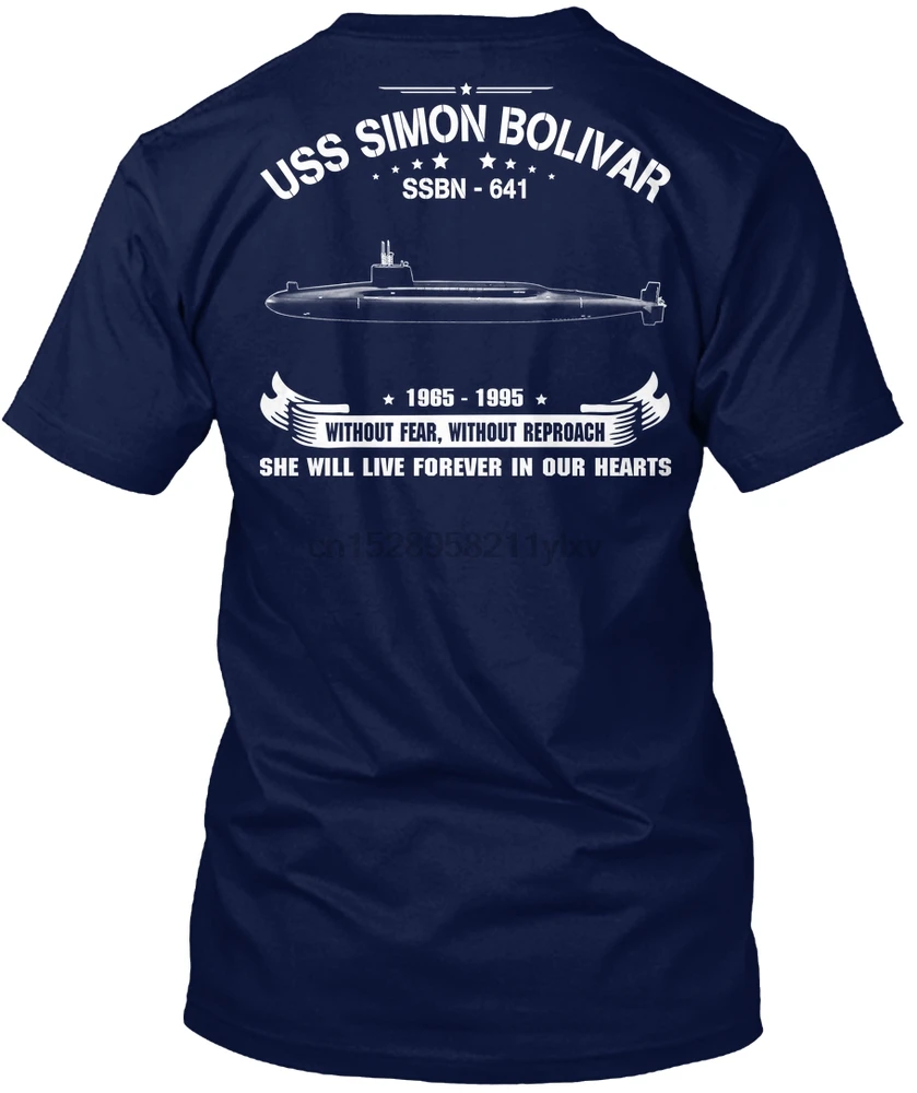 Мужская футболка USS SIMON BOLIVAR (SSBN 641) женские футболки | одежда