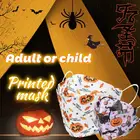 Маска FFP2 с принтом на Хэллоуин и Рождество, тонкая дышащая Защитная 4-слойная цветная Пылезащитная маска для рта