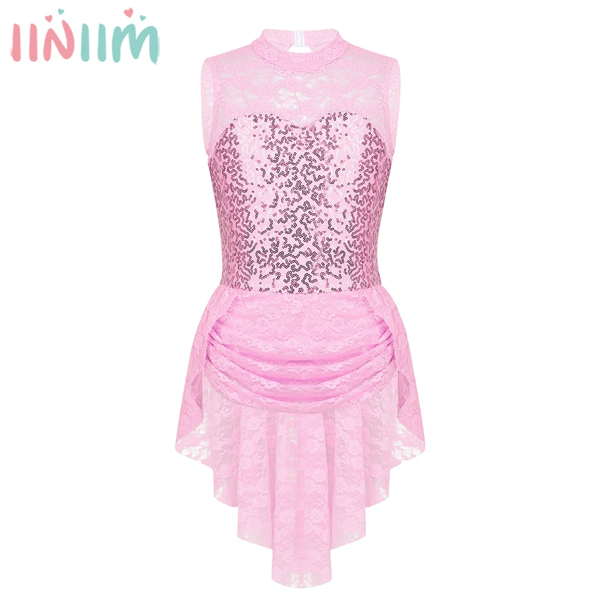 Iiniim/Детские лирические танцевальные костюмы для девочек Кружевное платье-пачка