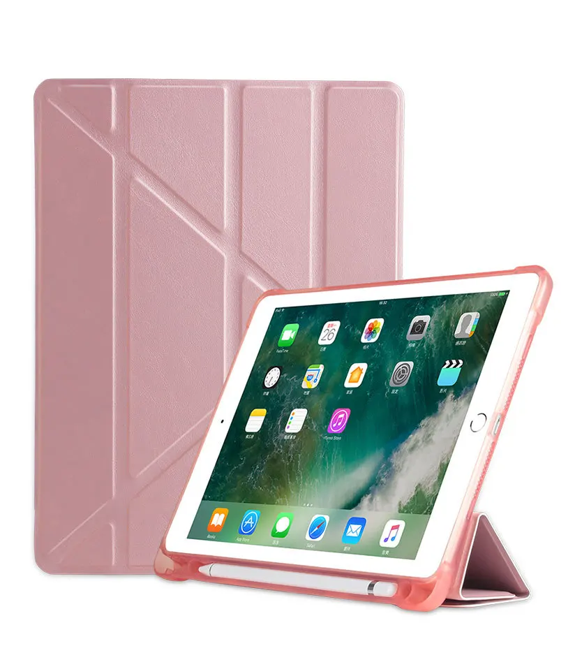 

For Ipad Air4 Ipad Pro9.7 Transformers The Same Color Ultra-fiber Four-corner Thickened Airbag Anti-fall Shell Protective Cover