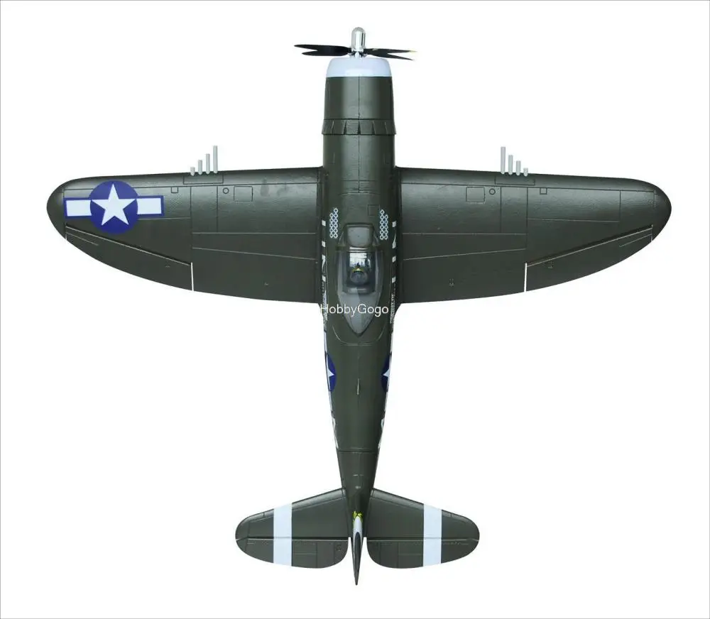 FMS P-47 Green Warbid EPO 6CH 1400 мм радиоуправляемая модель самолета Warbird PNP бесщеточный